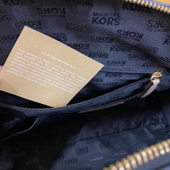 Michael Kors Shiny Black Monogram Satchel Bag - Picture 10 of 14